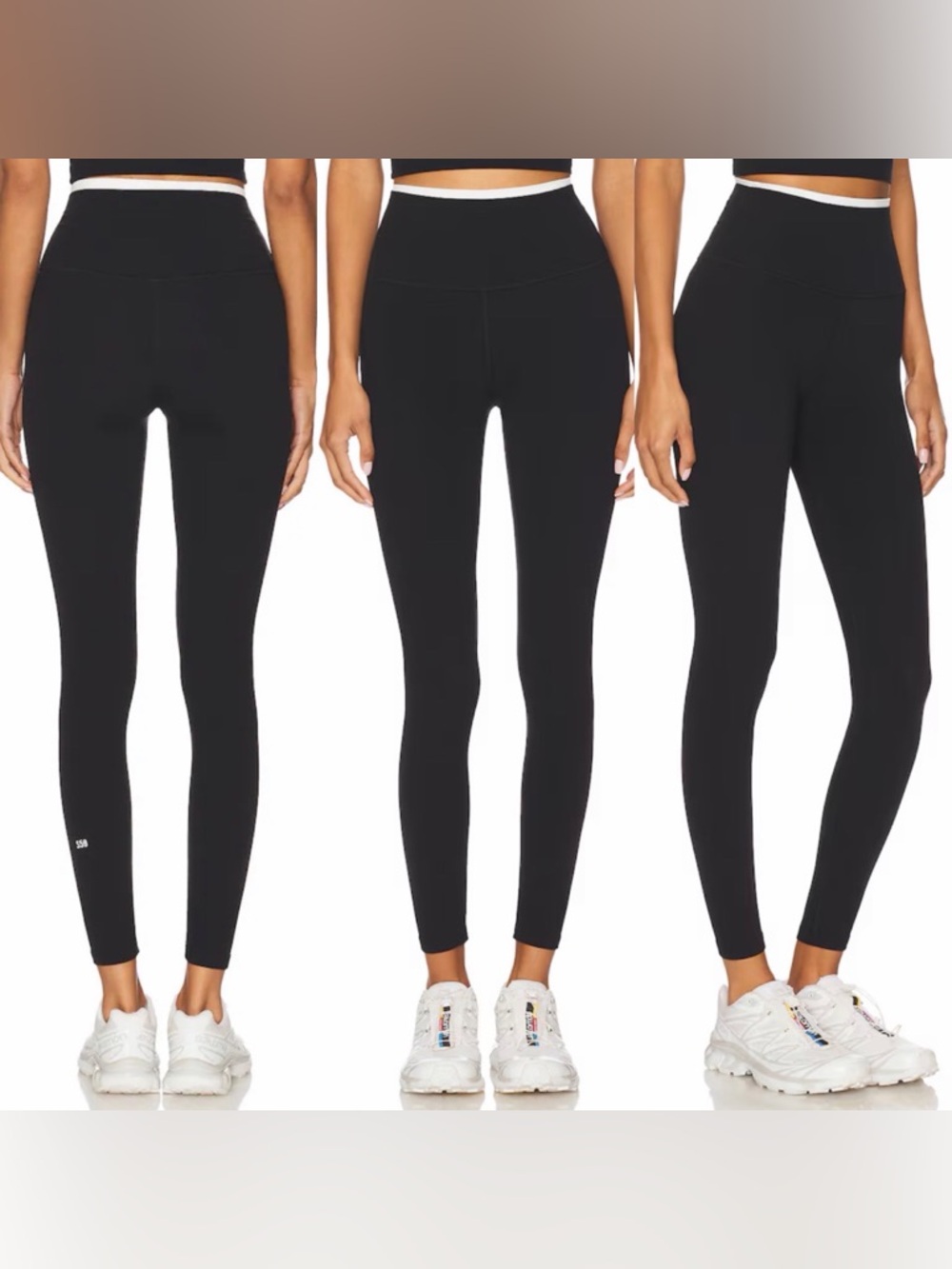 NWT Splits59 Dual High Waist Airweight 7/8 Legging in Black & White Size Medium